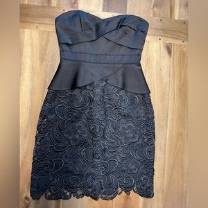 BCBGMAXAZRIA black strapless cocktail dress - size 2